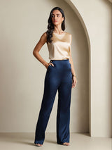 [Champagne] SilkSilky  Sleeveless Round Neck Camisole Top 005