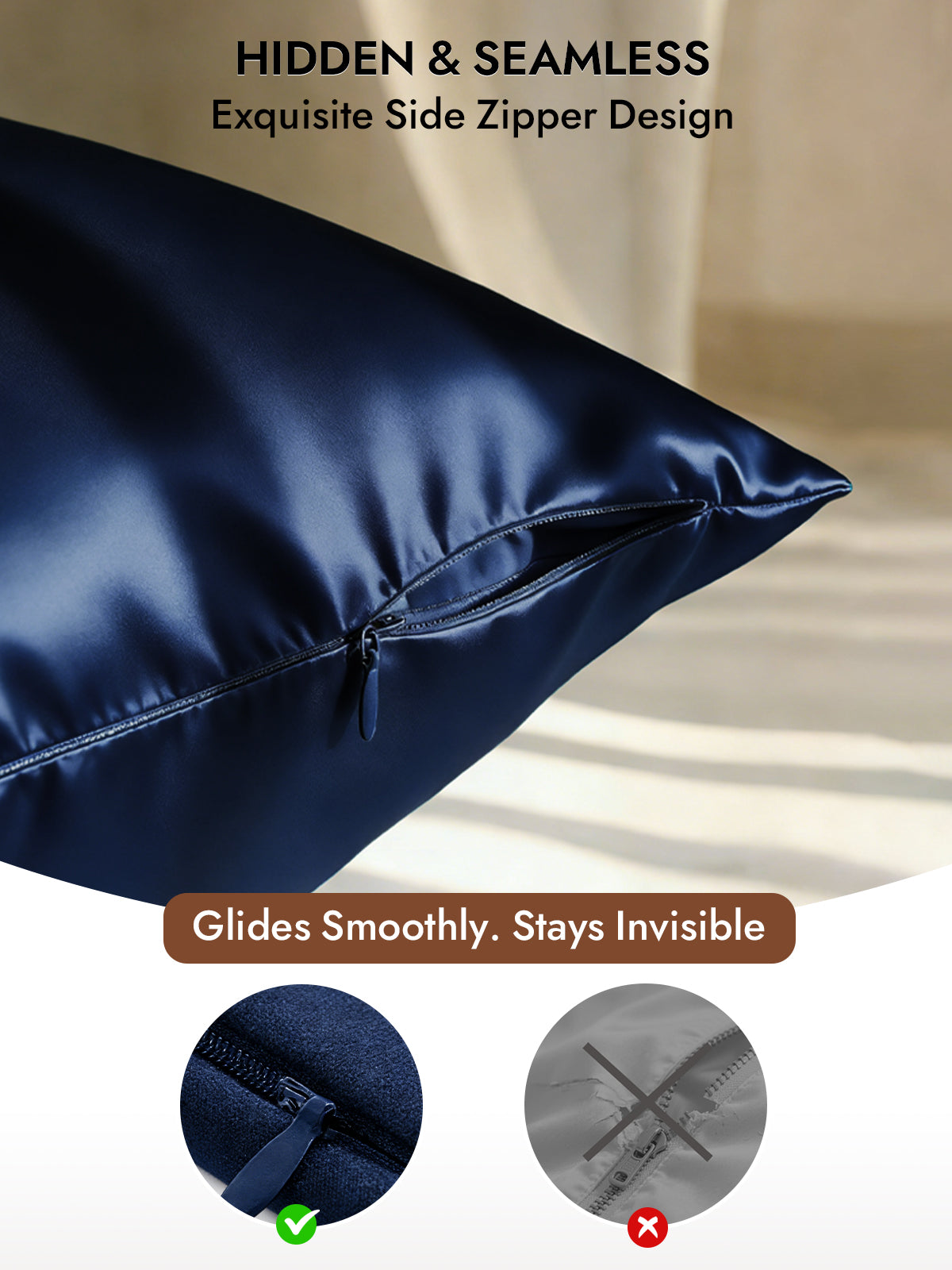 [Dark Blue] SilkSilky  30Momme Pure Silk Pillowcase 006