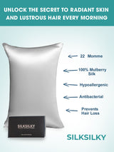 [Silver] SilkSilky  22Momme Pure Silk Pillowcase 003
