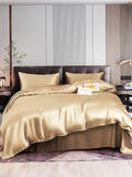 SilkSilky US 22Momme Pure Silk Bedding Set Beige 001