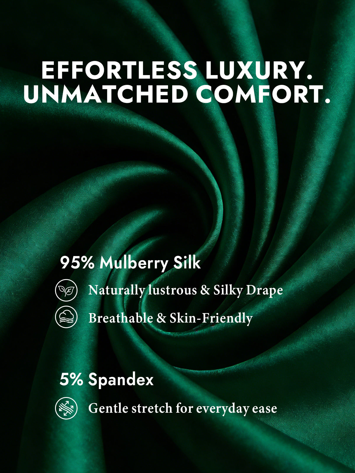 [Dark Green] SilkSilky  Silk Long Sleeve Lapel Collar Women's Shirt 003
