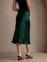 [Dark Green] SilkSilky  Skirt 002