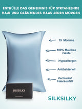 [Light Blue] SilkSilky  19Momme Pure Silk Pillowcase 002