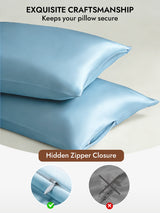 [Light Blue] SilkSilky Pillowcase 006