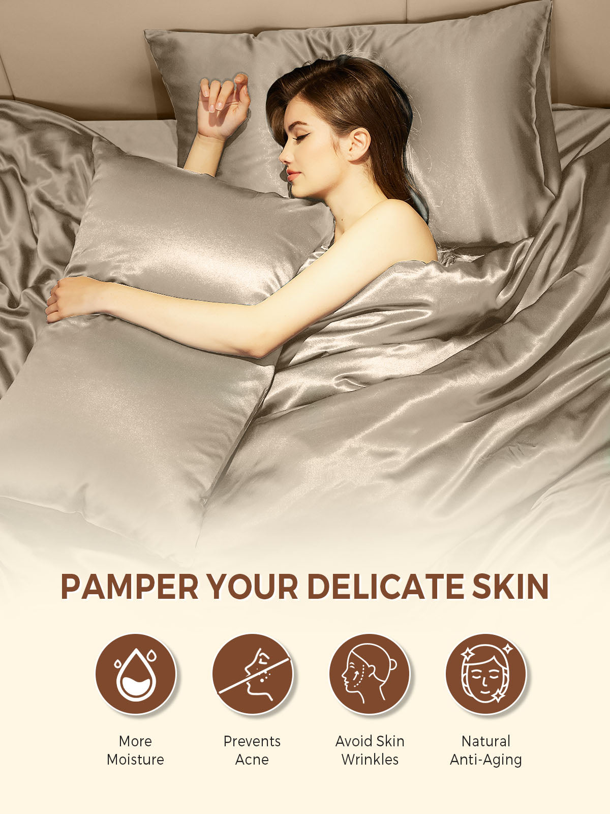 19Momme 100% Mulberry Silk Pillowcase - Envelope Closure