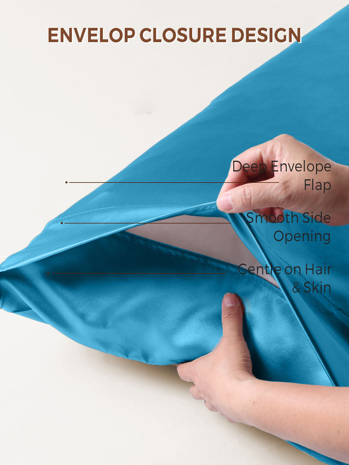 19Momme 100% Mulberry Silk Pillowcase - Envelope Closure