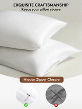 [White] SilkSilky Pillowcase 006