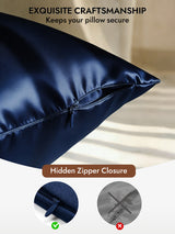 [Dark Blue] SilkSilky Pillowcase 006