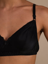 [Black] SilkSilky  Bra 005