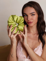[Green] SilkSilky  Scrunchie 003