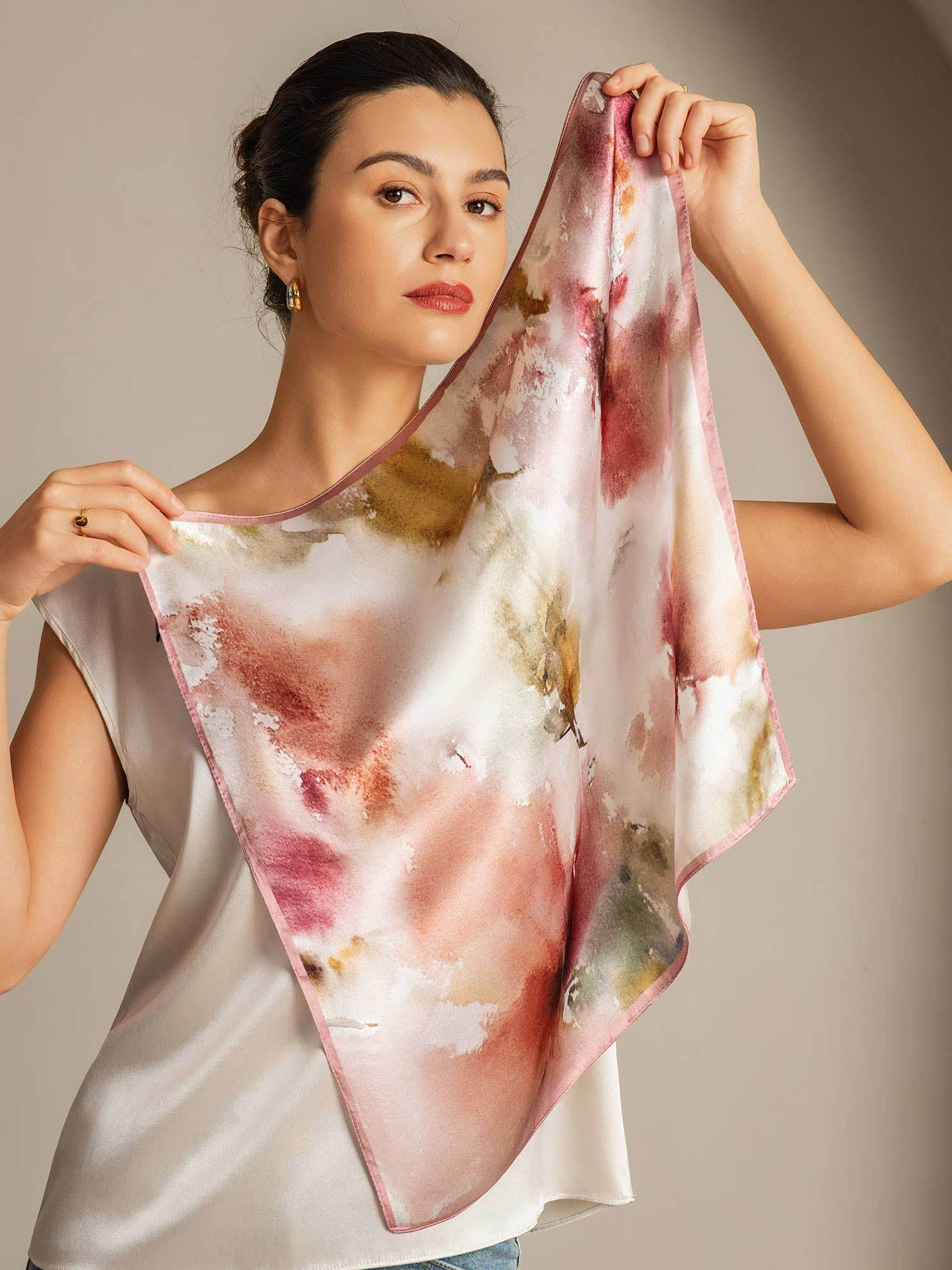 [P101] SilkSilky  Pure Silk Scarf 004,