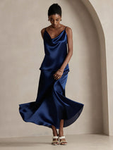 [Dark Blue] SilkSilky  Skirt 004