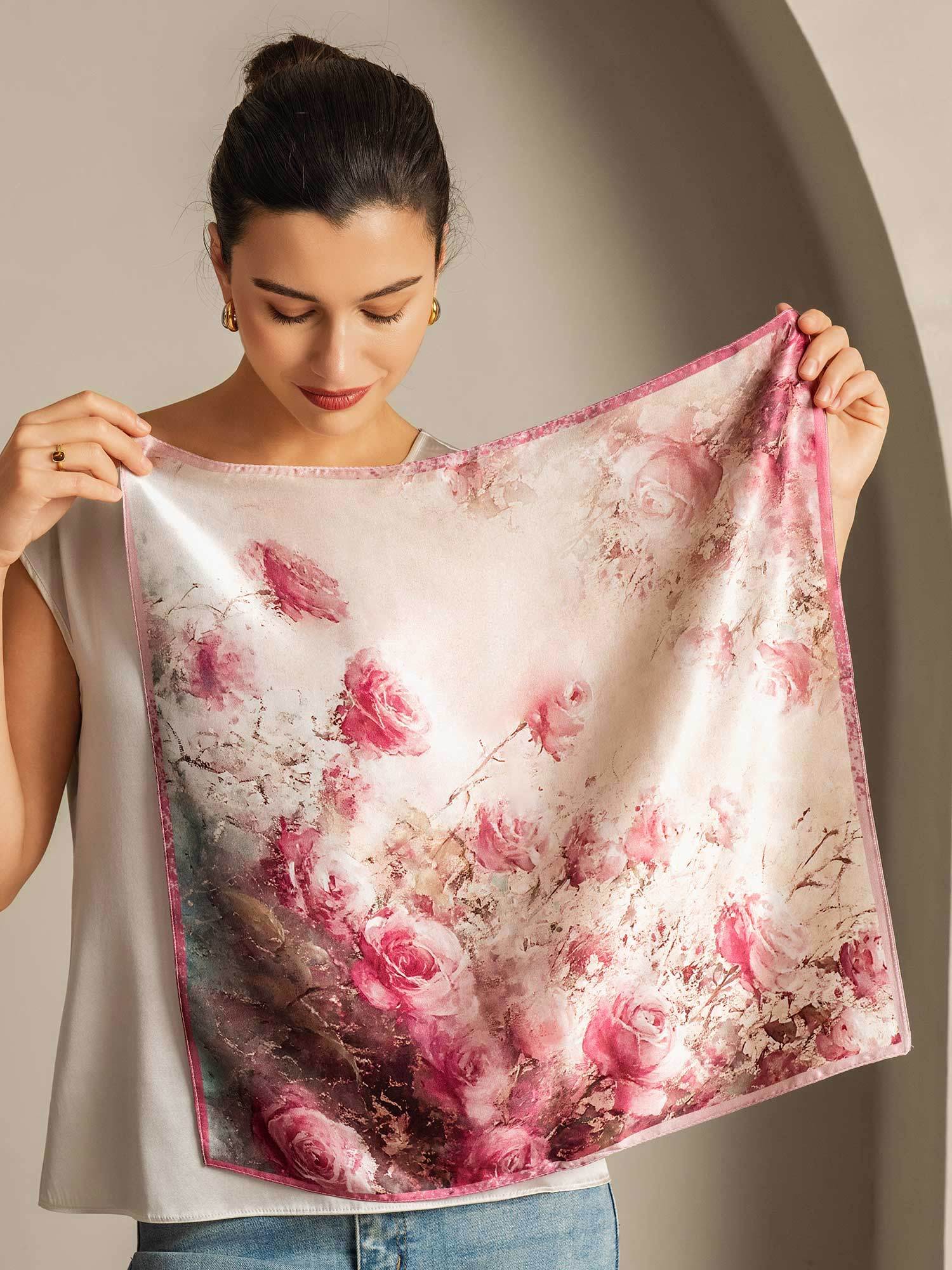 [P103] SilkSilky  Pure Silk Scarf 003,