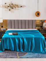 [Teal] SilkSilky  19Momme Sheet 002