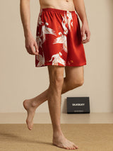 [Wine] SilkSilky 19Momme Mens Sleep Bottoms 004