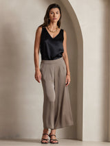 [Black] SilkSilky  Sleeveless V Neck Camisole Top 008