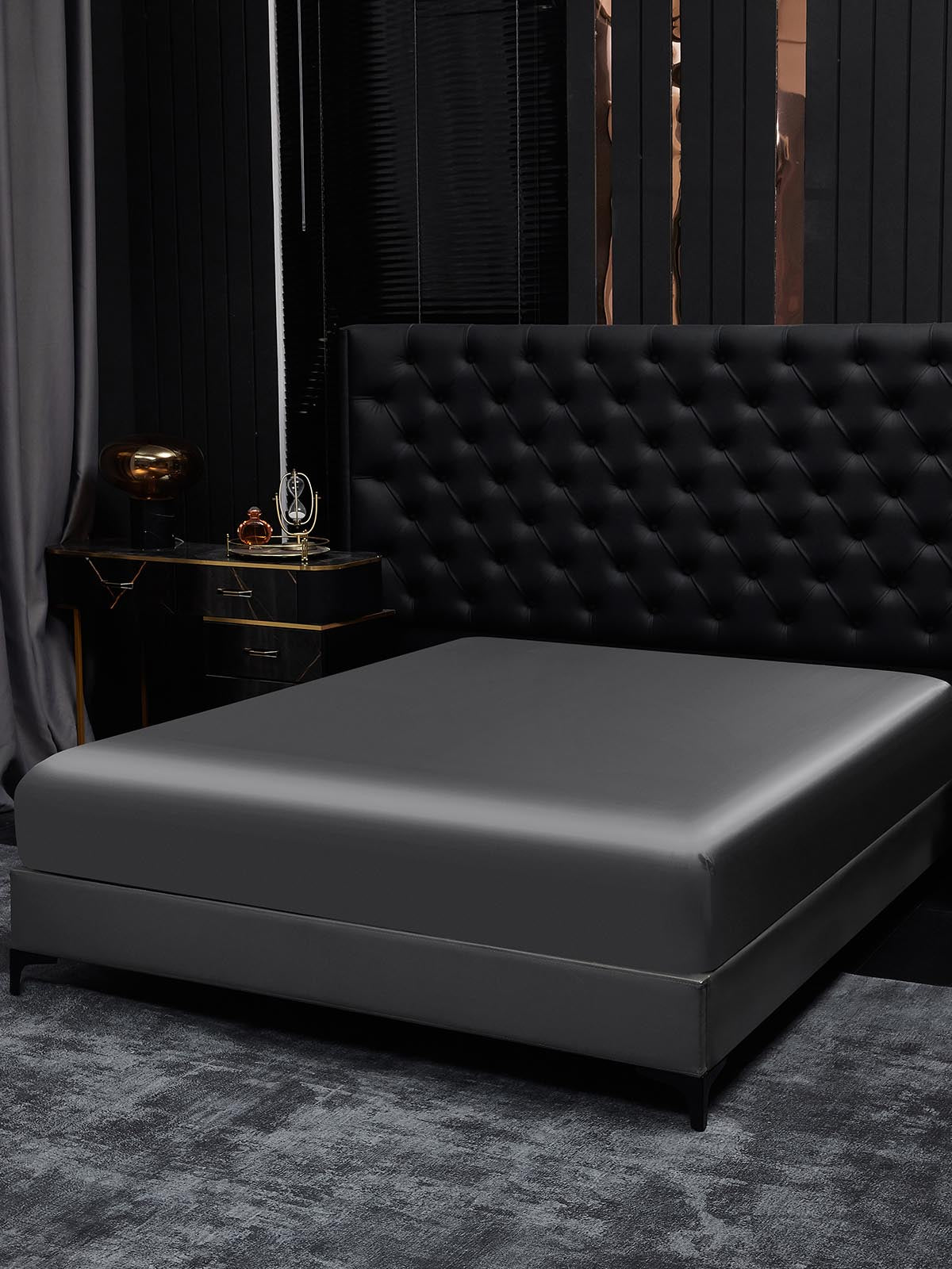 [Dark Gray] SilkSilky  19Momme Pure Silk Sheet 001
