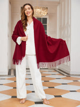 [Wine] SilkSilky  Wool Scarf 002