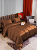 SilkSilky US 22Momme Pure Silk Bedding Set Coffee 002