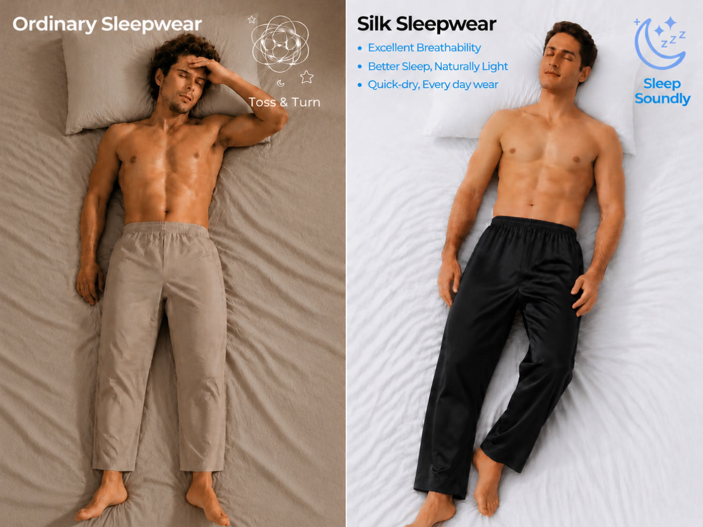 Pure Silk Relaxed Pajama Pants – SILKSILKY