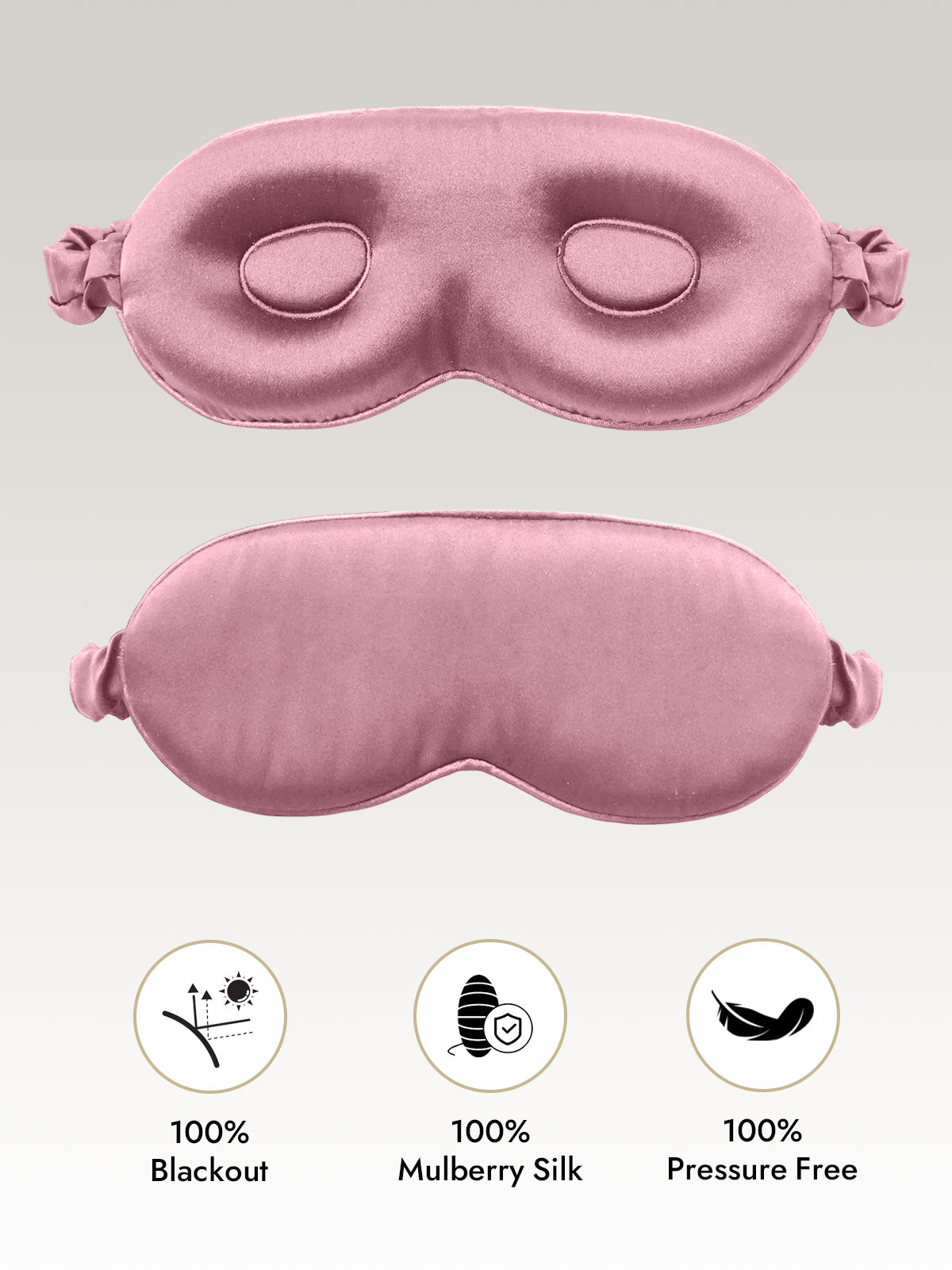 [Pale Mauve] SilkSilky  Pure Silk Eye Mask 001