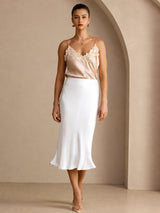 [White] SilkSilky  Skirt 007