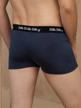 [Dark Blue] SilkSilky  100% Silk Jersey Men's Underwear 002