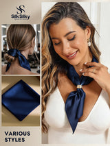[Dark Blue] SilkSilky  Scarf 003