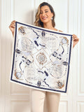 SilkSilky US Pure Silk Scarf DarkBlue 001