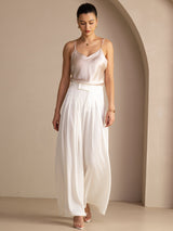 [White] SilkSilky  Women's Pants 005