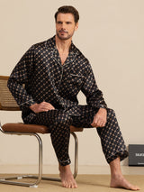 [Black Chain] SilkSilky  19Momme Long Sleeve Notch Collar Men's Pajamas 001