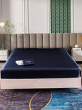 SilkSilky US 25Momme Pure Silk Sheet DarkBlue 002