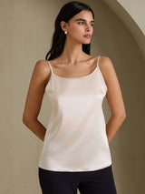 [Beige] SilkSilky  Spaghetti Strap Camisole Top 003
