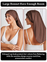 [Coffee] SilkSilky  Pure Silk Sleep Cap 002