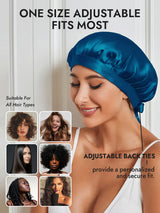 [Teal] SilkSilky  Sleep Cap 006