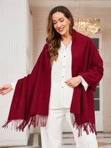 [Wine] SilkSilky  Wool Scarf 001