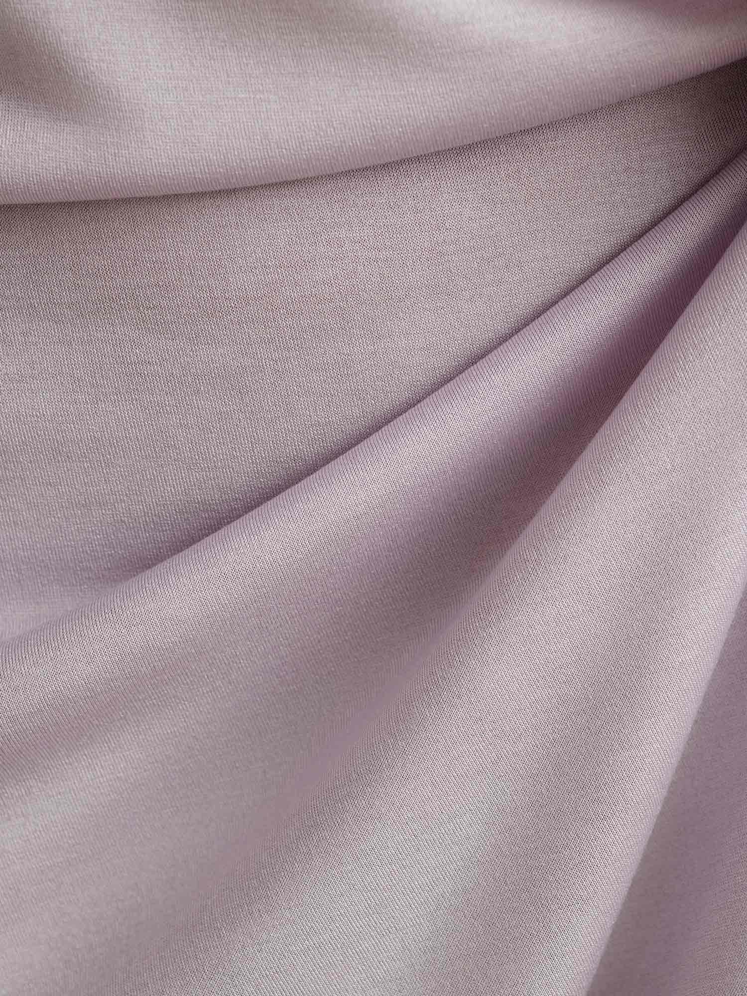 [Lavender] SilkSilky  Pure Silk Round Neck Nightgown 006