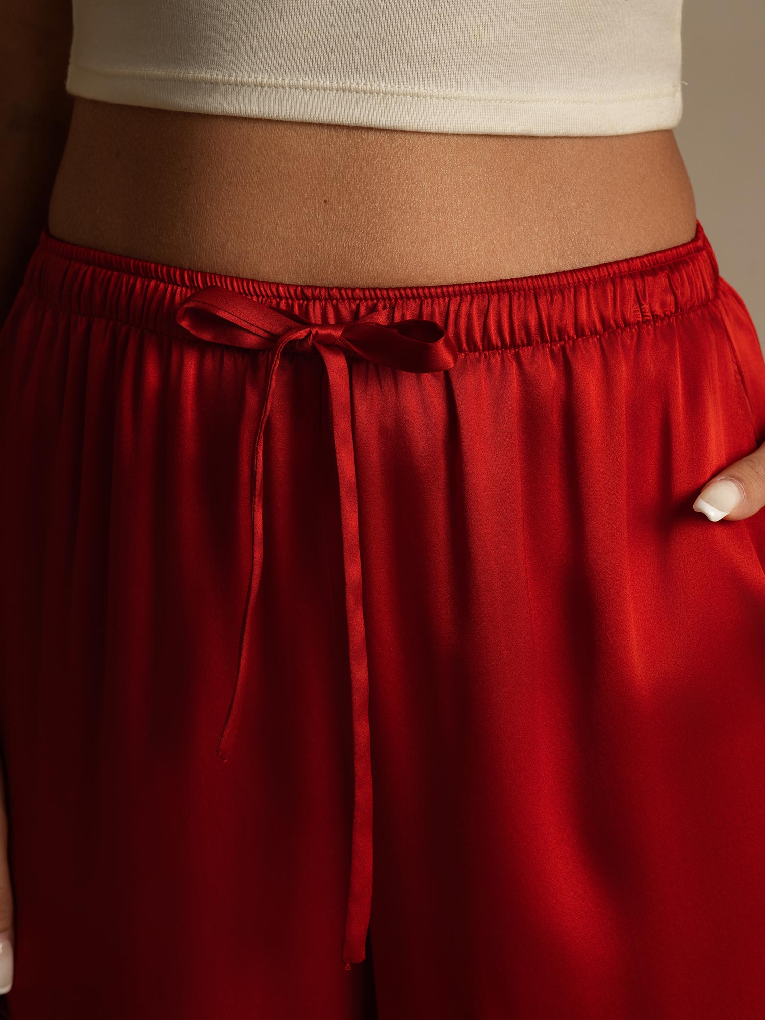 [Wine] SilkSilky  Pure Silk Womens Pants 007,