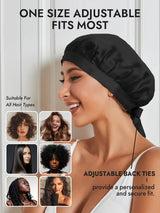 [Black] SilkSilky  Sleep Cap 006