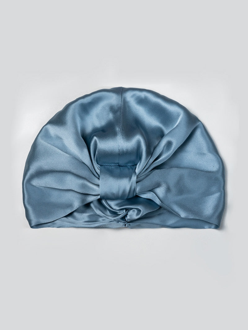 SilkSilky  Pure Silk Sleep Cap SteelBlue 005