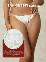 [White] SilkSilky  Pure Silk Panty 004