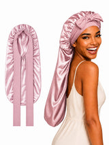 [Pink] SilkSilky Sleep Cap 001
