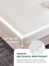 [White] SilkSilky  19Momme Sheet 004