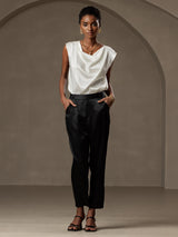 [Black] SilkSilky  Women's Pants 006