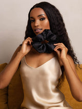 [Black] SilkSilky  Scrunchie 003