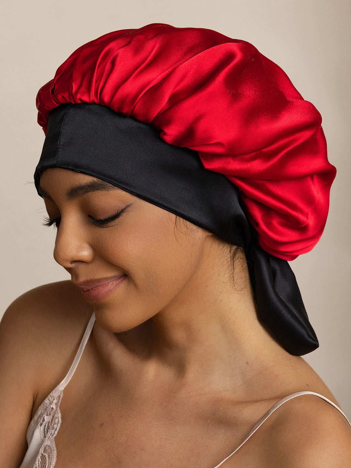 SilkSilky  Pure Silk Sleep Cap Wine 002