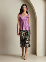 [Deep Purple] SilkSilky  Sleeveless Camisole Top 007