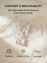 [White] SilkSilky  100% Silk Jersey Panty 003