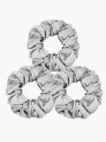 SilkSilky US 19Momme Pure Silk Scrunchie Silver 002