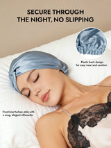 [Steel Blue] SilkSilky  Sleep Cap 006